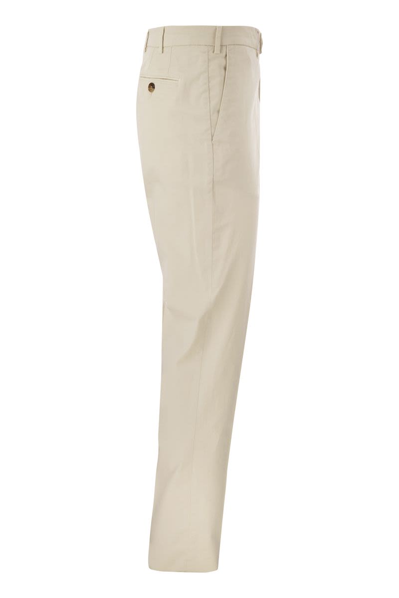 Italian fit cotton gabardine trousers - VOGUERINI