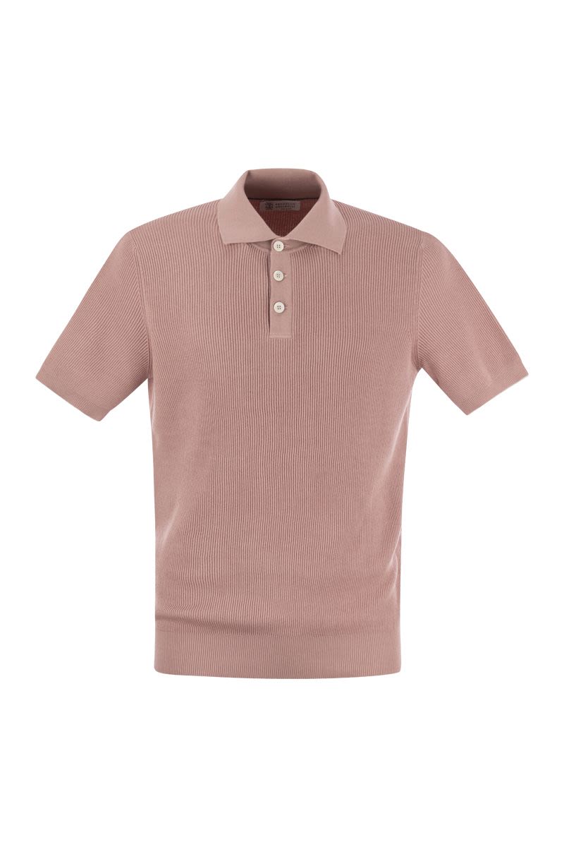 Ribbed cotton polo-style jersey - VOGUERINI