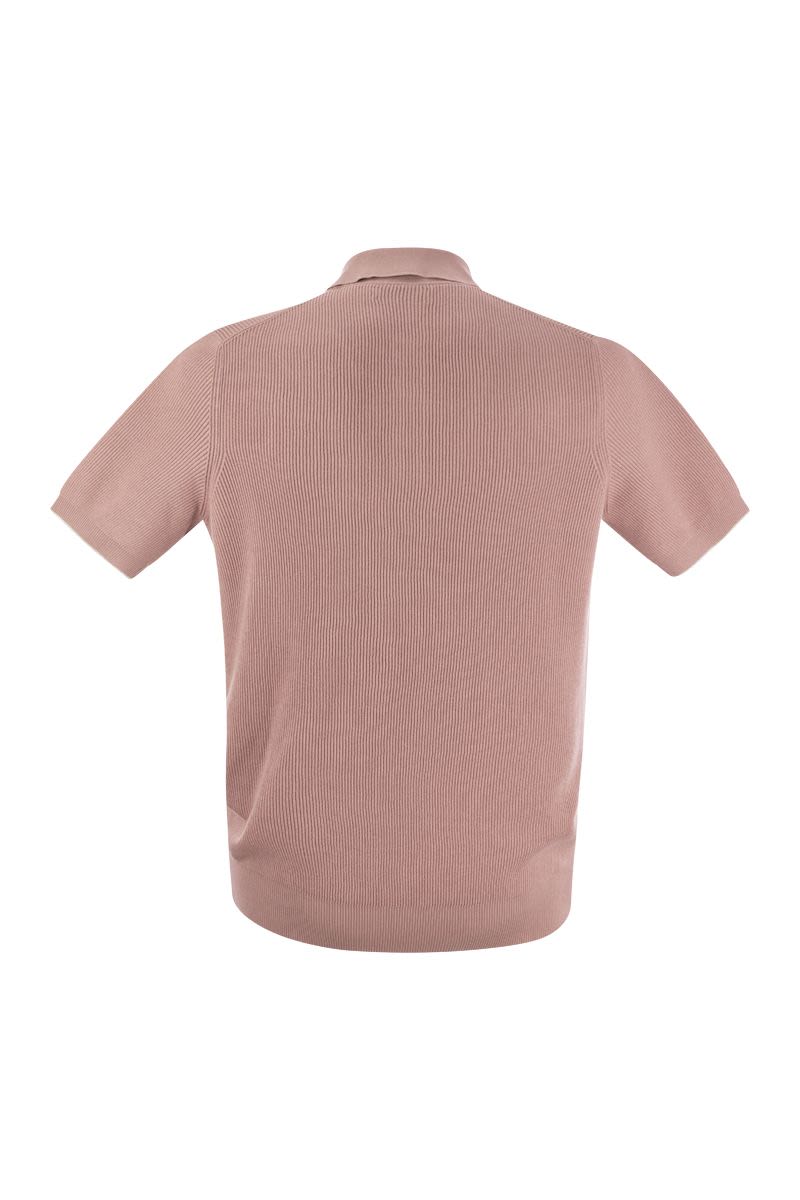 Ribbed cotton polo-style jersey - VOGUERINI