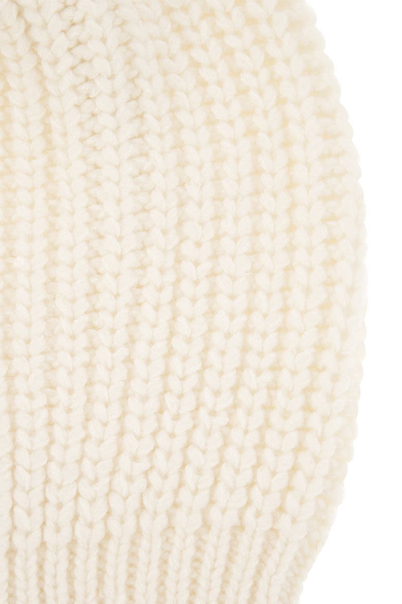Diamante cashmere and silk knit papalina - VOGUERINI