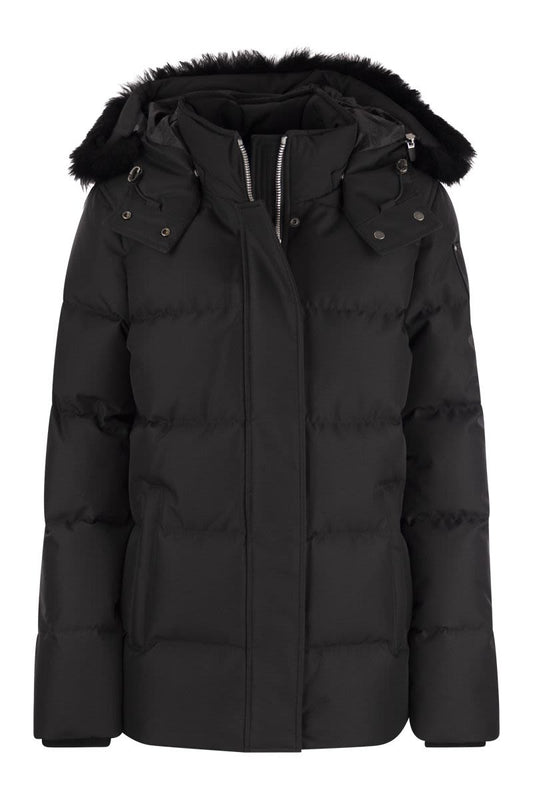 CLOUD 3Q - Down jacket with hood and fur - VOGUERINI