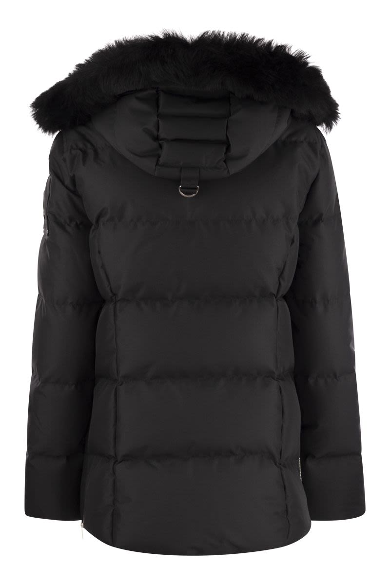 CLOUD 3Q - Down jacket with hood and fur - VOGUERINI