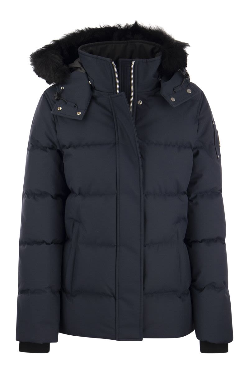 CLOUD 3Q - Down jacket with hood and fur - VOGUERINI