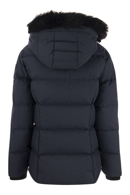 CLOUD 3Q - Down jacket with hood and fur - VOGUERINI