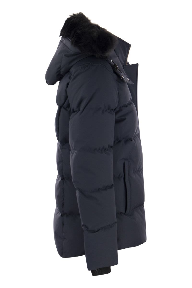 CLOUD 3Q - Down jacket with hood and fur - VOGUERINI