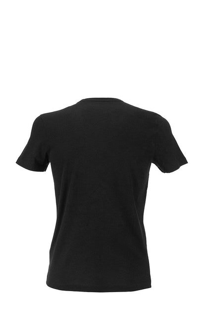 Black crew neck t-shirt in silk touch cotton - VOGUERINI