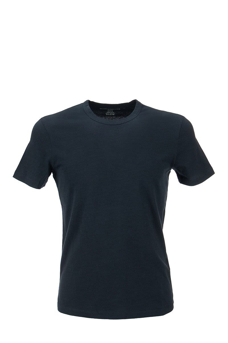 Marine crew neck t-shirt in silk touch cotton - VOGUERINI