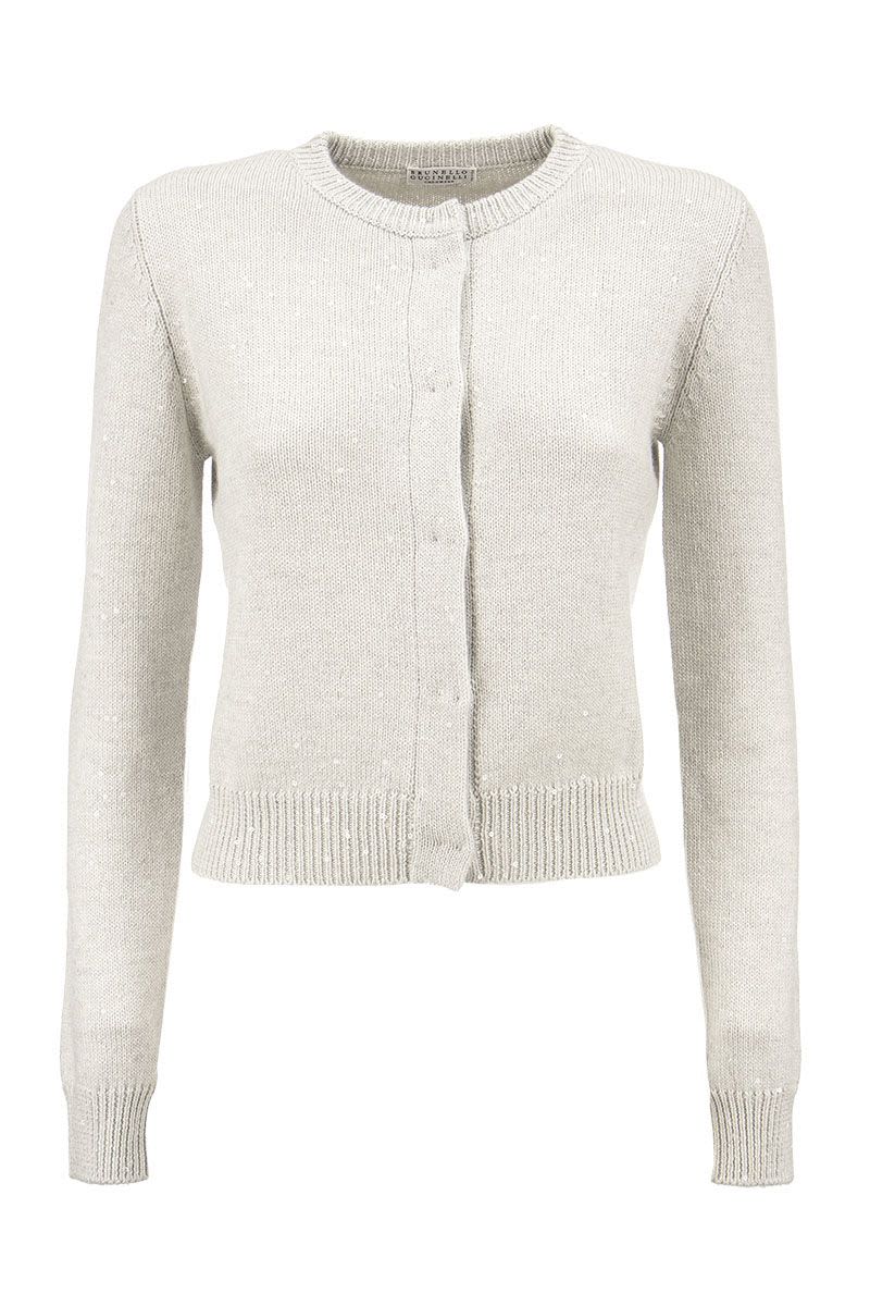 Diamond Cashmere and Silk Cardigan - VOGUERINI