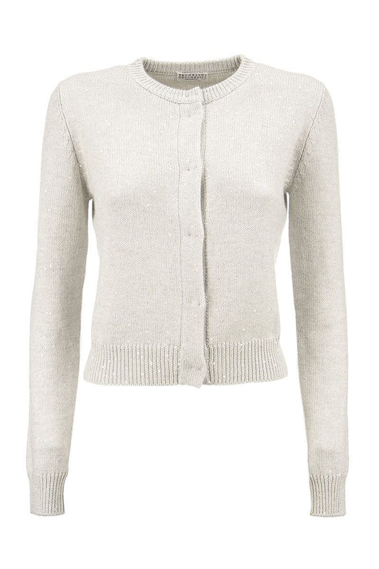 Diamond Cashmere and Silk Cardigan - VOGUERINI