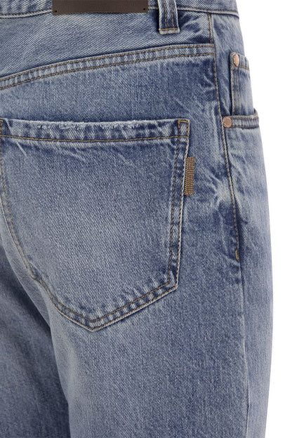 Authentic denim trousers with Shiny Tab - VOGUERINI