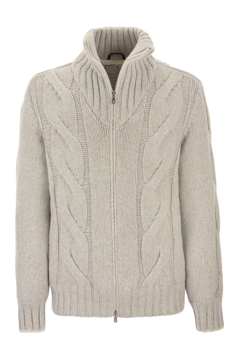 Cashmere knit outerwear with down filling - VOGUERINI