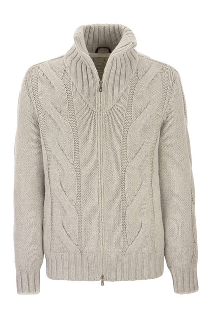 Cashmere knit outerwear with down filling - VOGUERINI