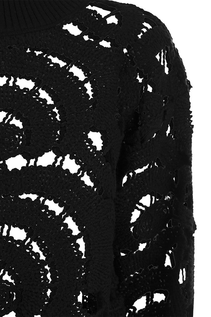 Openwork jumper in wool blend - VOGUERINI