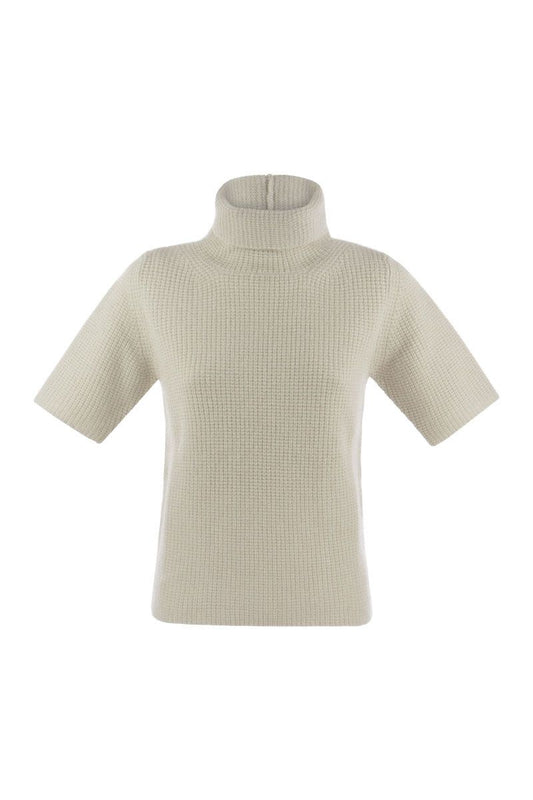 Turtleneck sweater with short sleeves - VOGUERINI