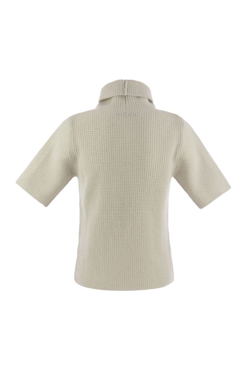 Turtleneck sweater with short sleeves - VOGUERINI