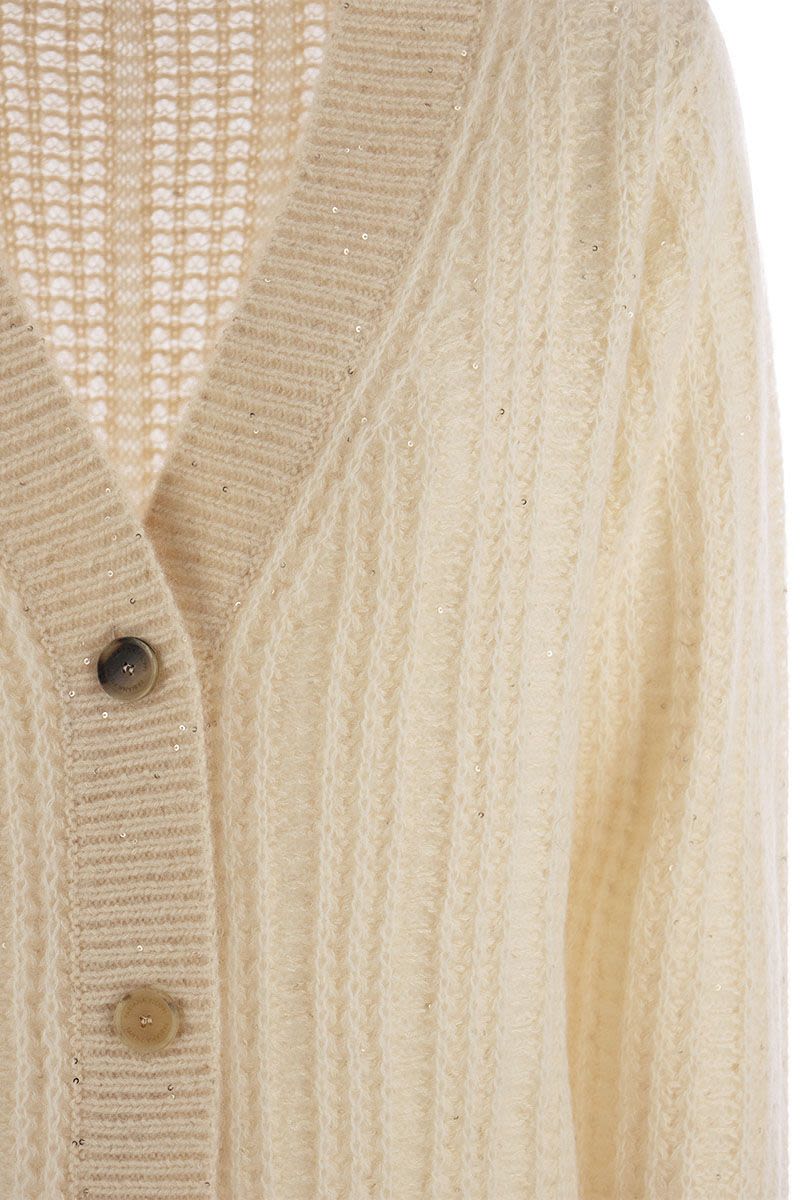 Ribbed cardigan - VOGUERINI