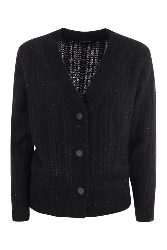 Ribbed cardigan - VOGUERINI