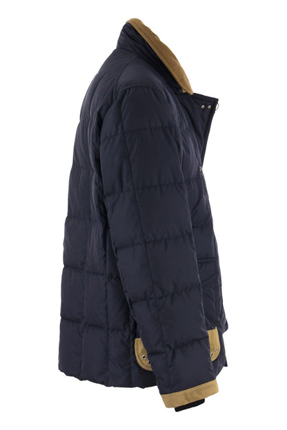 4 JACKETS - Padded coat with velvet collar - VOGUERINI