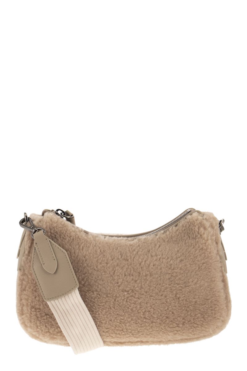 Fleecy bag in virgin wool and cashmere - VOGUERINI