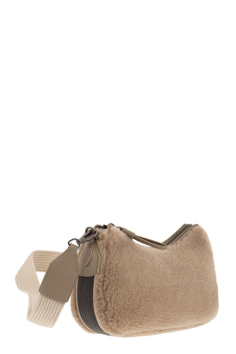 Fleecy bag in virgin wool and cashmere - VOGUERINI