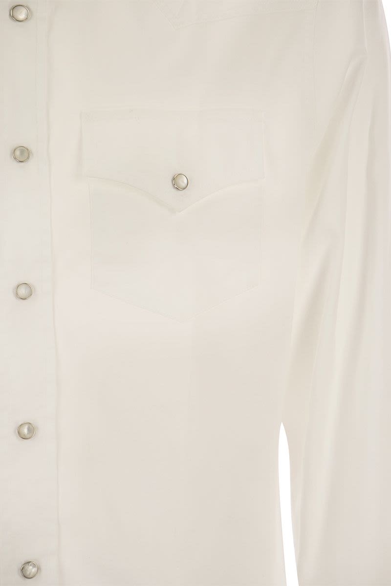 Easy fit cotton button-down shirt - VOGUERINI