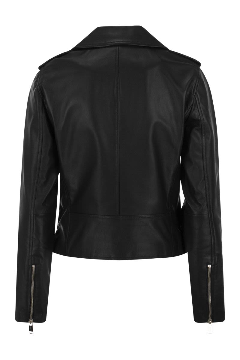 Leather Biker Jacket - VOGUERINI