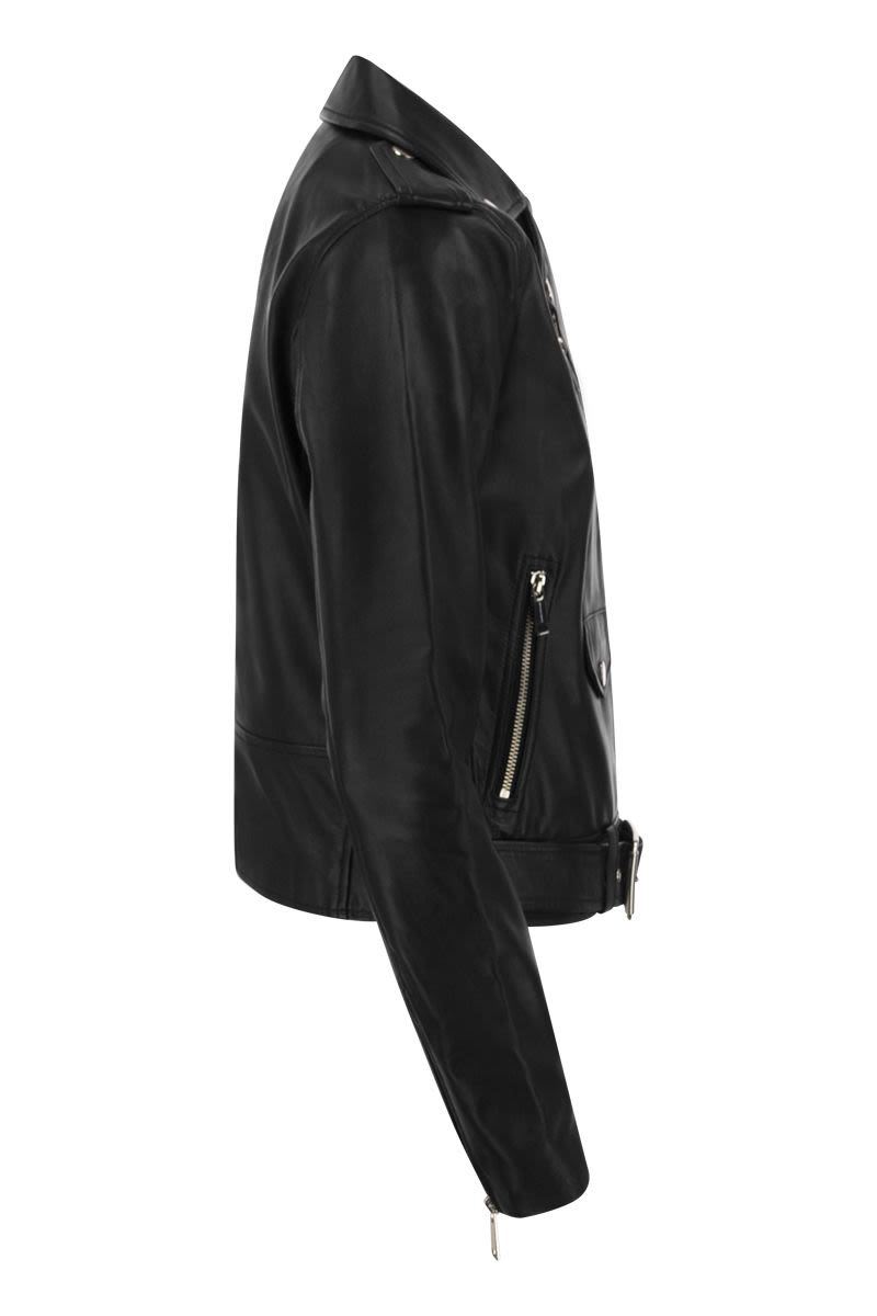 Leather Biker Jacket - VOGUERINI