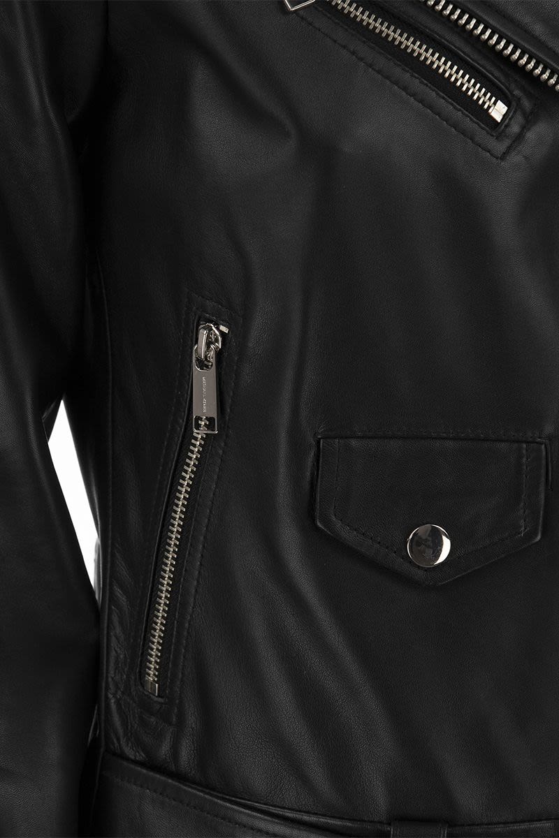 Leather Biker Jacket - VOGUERINI