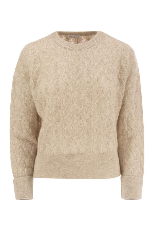 Mohair and Wool Crewneck Sweater - VOGUERINI