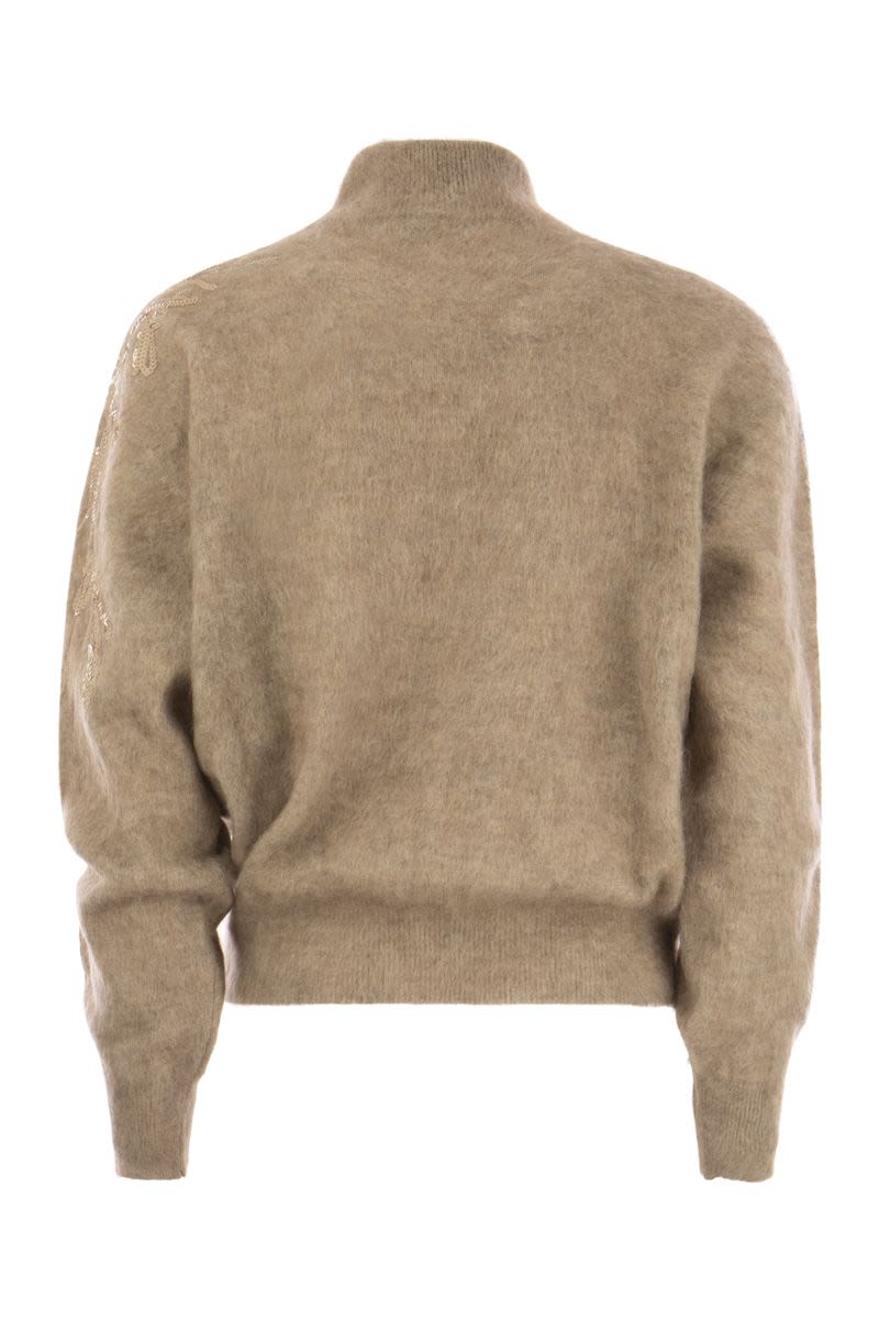 Mohair, wool and silk sweater with embroidery - VOGUERINI