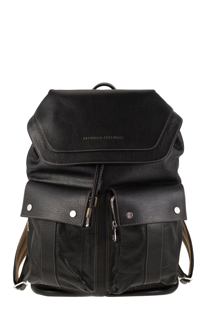 Leather backpack