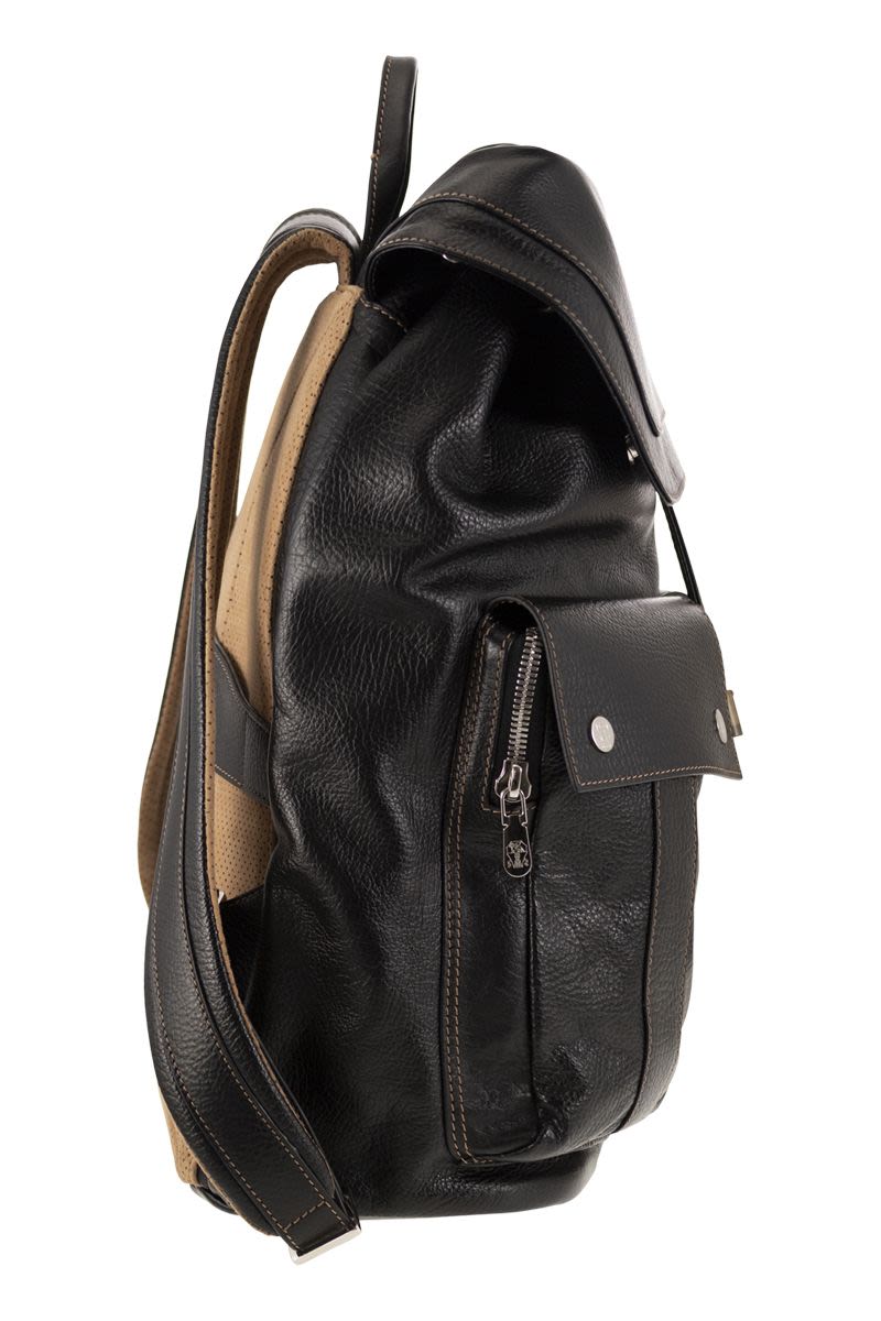 Leather backpack