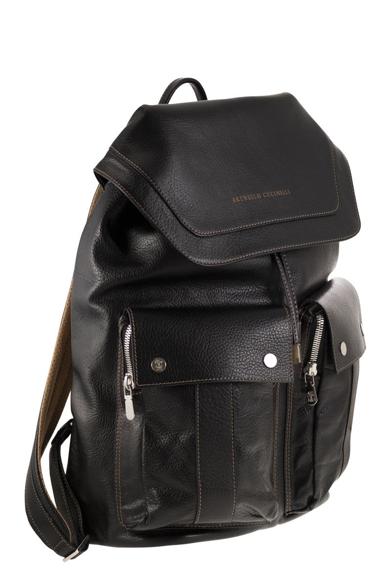 Leather backpack