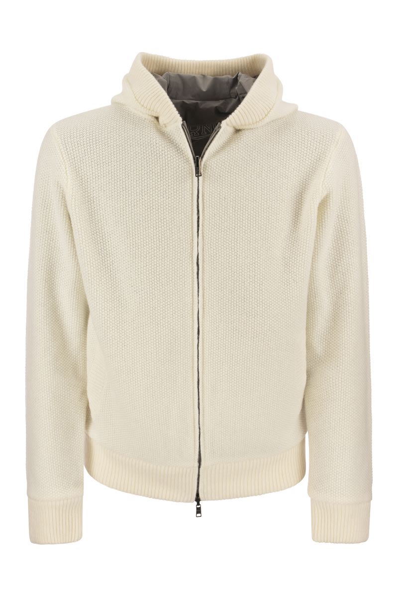 Reversible pure wool bomber jacket - VOGUERINI