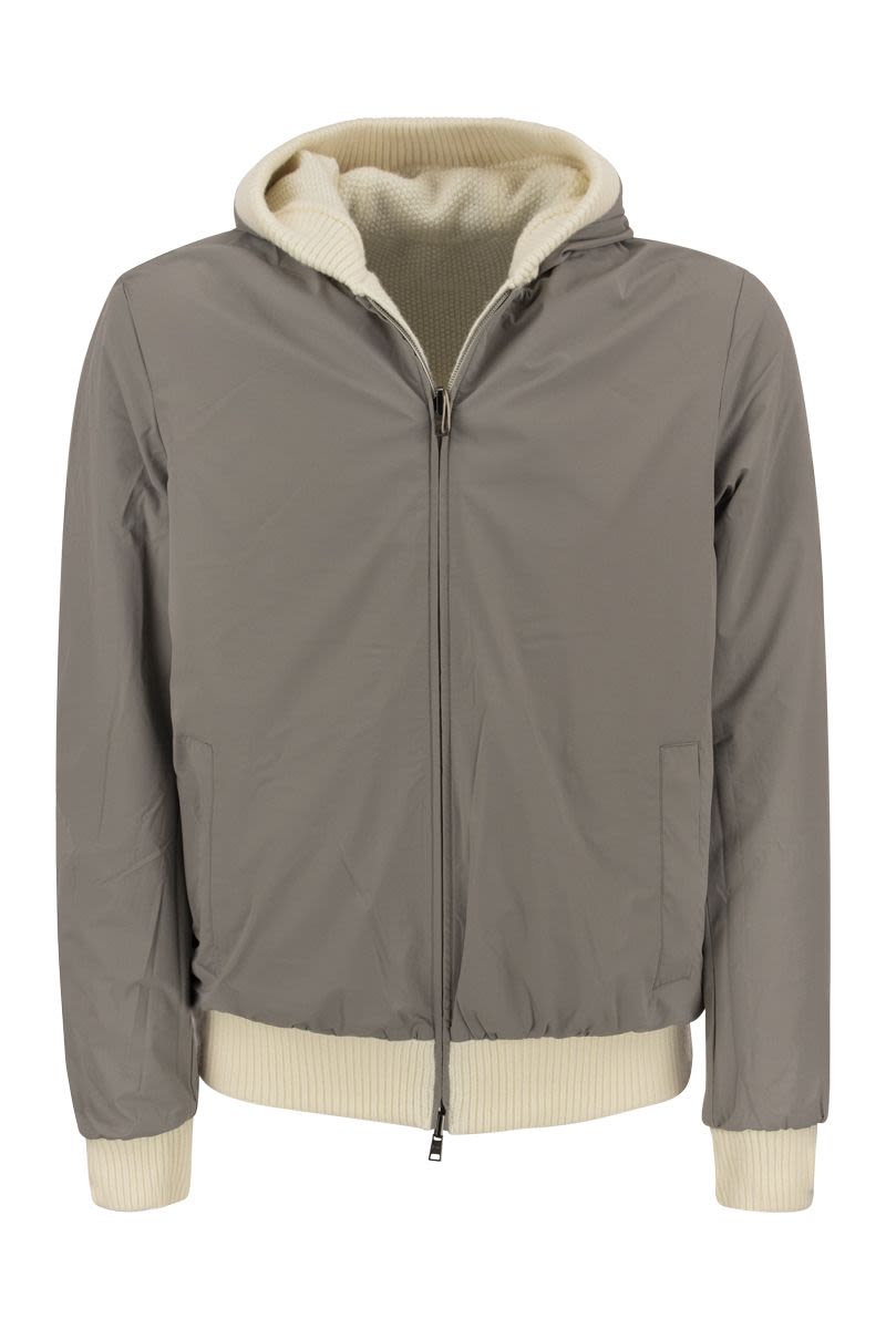 Reversible pure wool bomber jacket - VOGUERINI