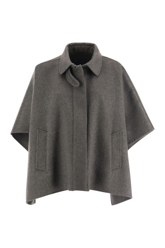 Cashmere cape with Shiny Details - VOGUERINI