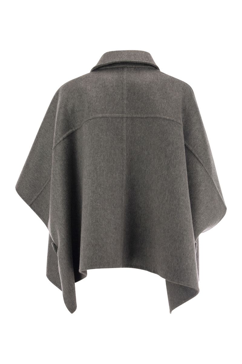 Cashmere cape with Shiny Details - VOGUERINI