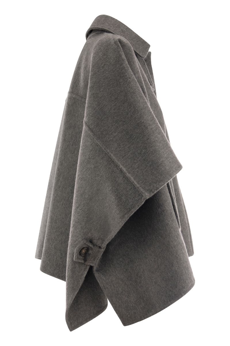 Cashmere cape with Shiny Details - VOGUERINI