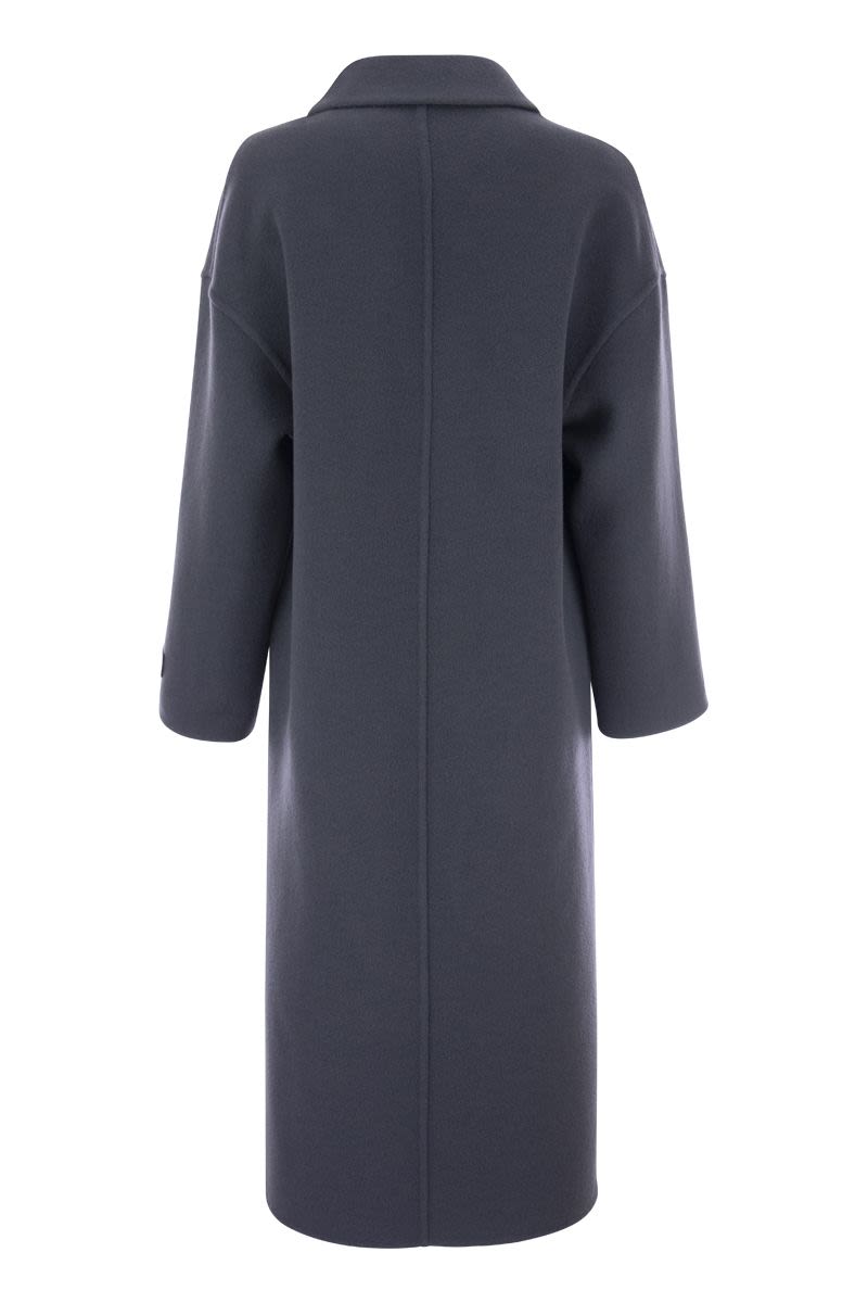 Wool and Cashmere Double-breasted Coat - VOGUERINI