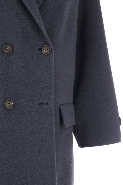 Wool and Cashmere Double-breasted Coat - VOGUERINI