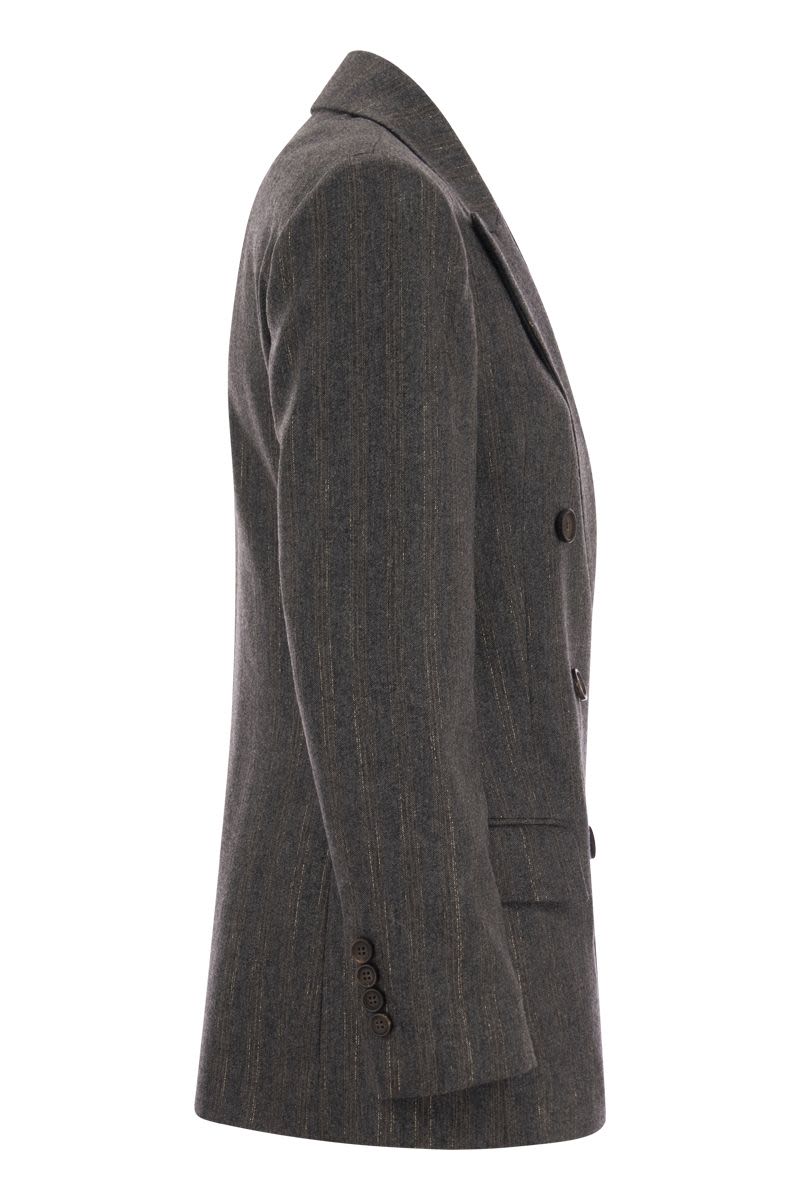 Double-breasted jacket in virgin wool blend - VOGUERINI