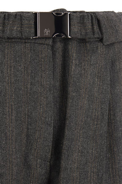 Shimmering wool flannel trousers - VOGUERINI