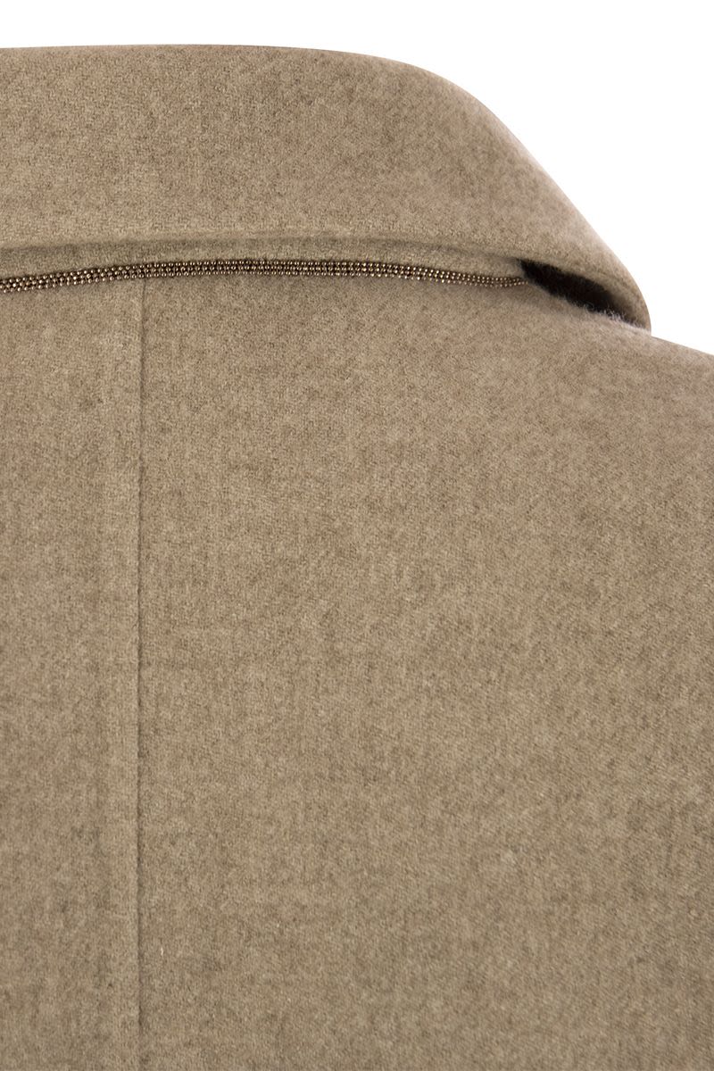 Double-breasted coat in cashmere cloth - VOGUERINI