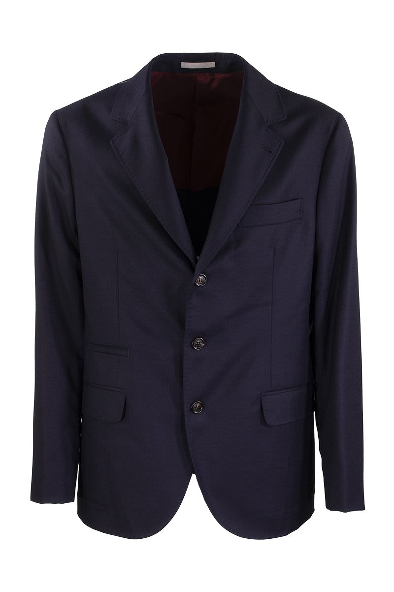 Single-breasted jacket Deconstructed virgin wool jacket - VOGUERINI