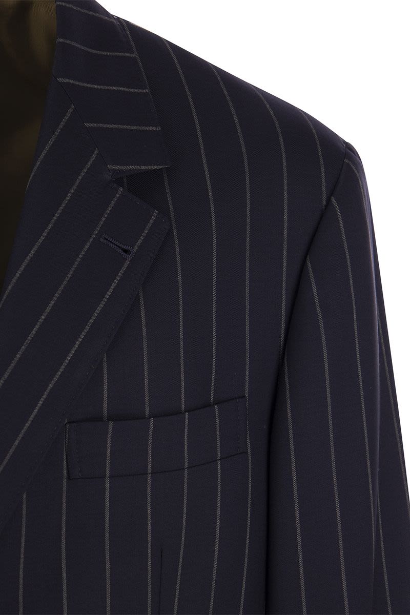 Jacket in virgin wool wide pinstripe batavia - VOGUERINI