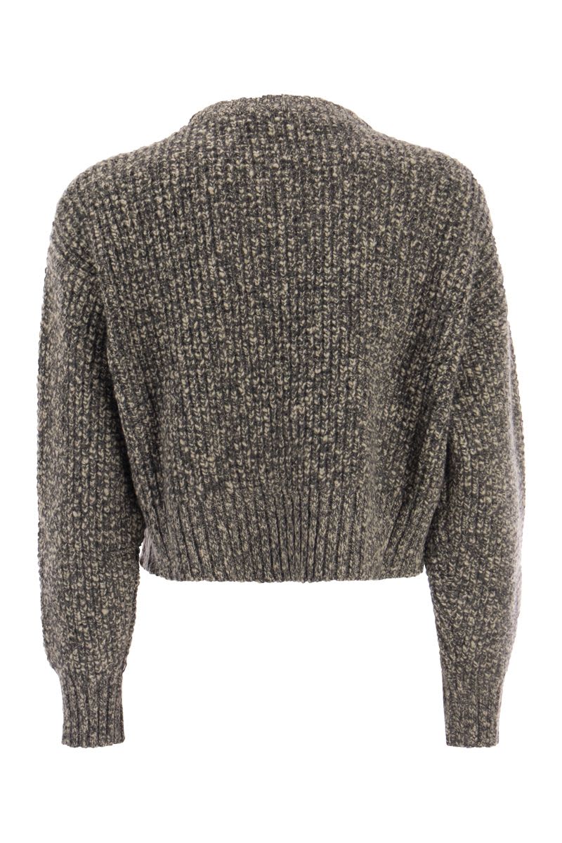 Soft virgin wool and cashmere waffle stitch knitwear - VOGUERINI