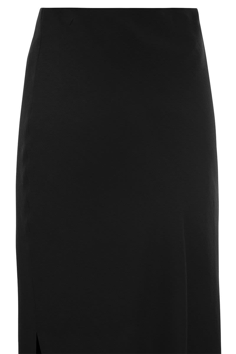 Viscose and linen long pencil skirt - VOGUERINI