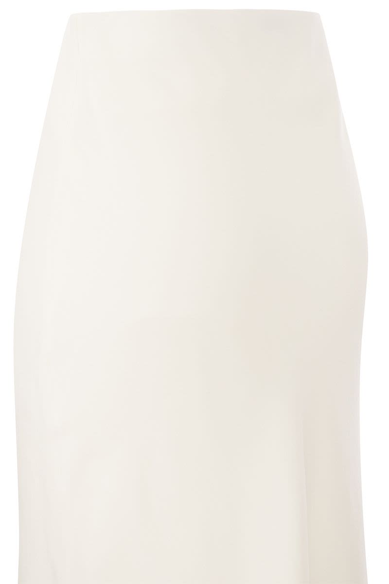 Viscose and linen long pencil skirt - VOGUERINI