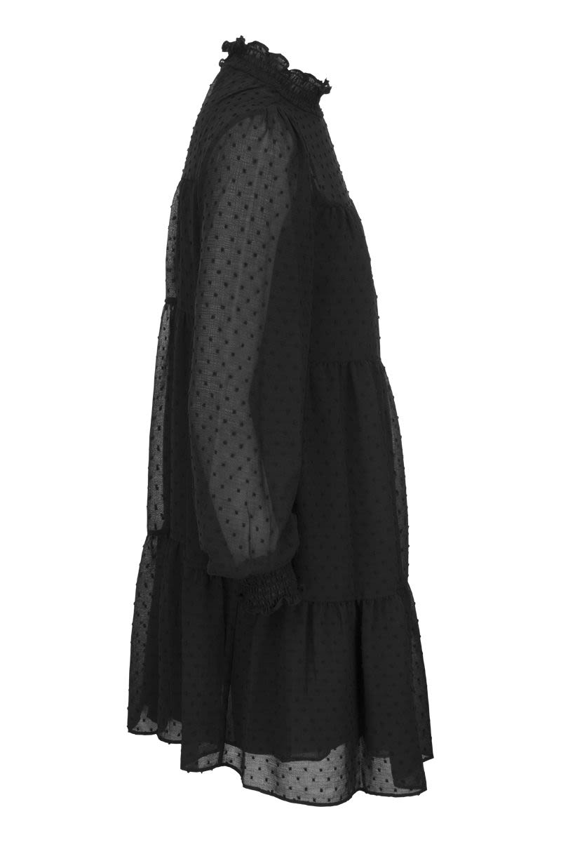 Pois Georgette Dress - VOGUERINI