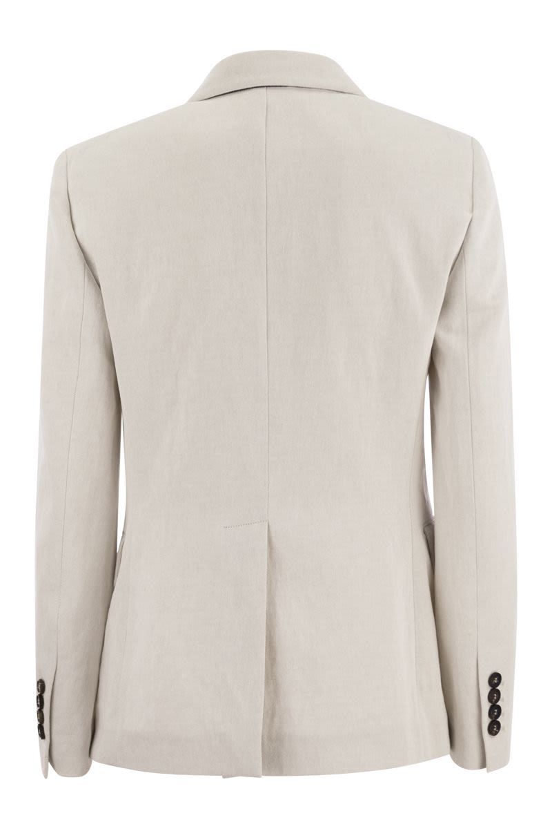 Cotton and linen jacket - VOGUERINI